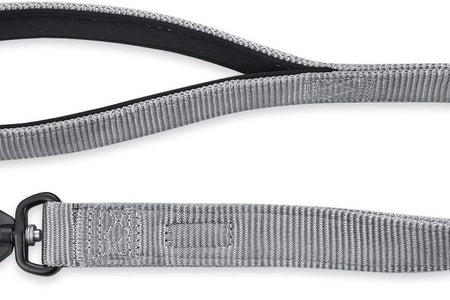 Pets 24 Inches Heavy Duty Short Leash with Comfortable Handle and Lightweight Aviation Aluminium Clip Lead- for Large Medium Dogs Daily Walking and Training. (Sleet Gray)
