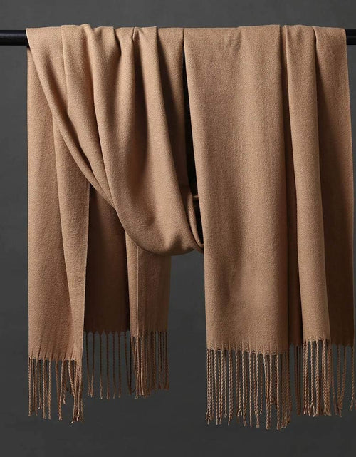 Load image into Gallery viewer, Womens Thick Soft Pashmina Shawl Wrap Scarf Warm Solid Color Stole
