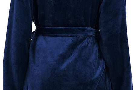 Women Hooded Fleece Robe, Short Plush Robes for Womens with Hood Soft Warm Spa Bathrobe
