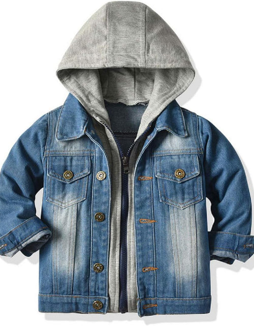 Load image into Gallery viewer, Baby Boys Girls Denim Jacket Kids Toddler Button down Jeans Jacket Top Coat Outerwear

