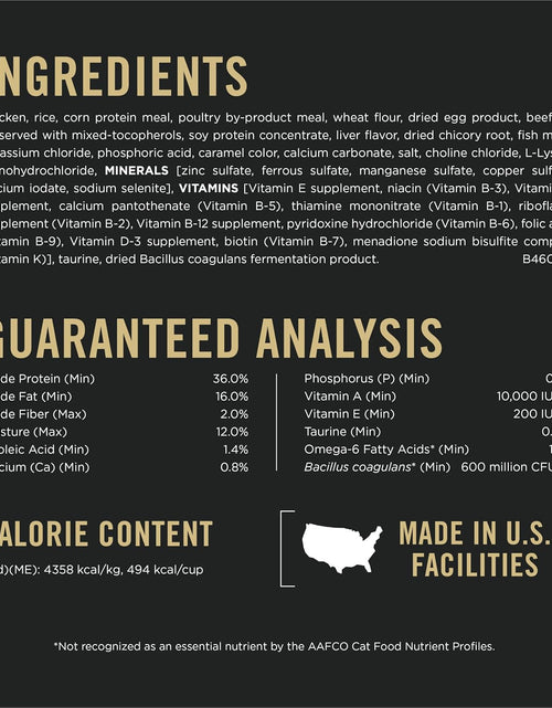 Load image into Gallery viewer, Allergen Reducing, High Protein Cat Food, LIVECLEAR Chicken and Rice Formula - 16 Lb. Bag
