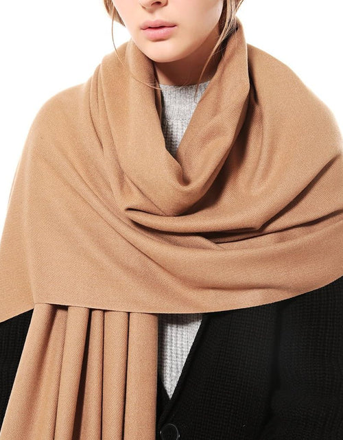 Load image into Gallery viewer, Womens Thick Soft Pashmina Shawl Wrap Scarf Warm Solid Color Stole
